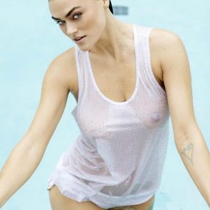 Myla Dalbesio boobs in see thru