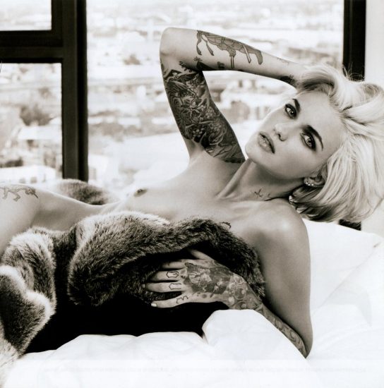 Ruby Rose naked boobs magazine pic