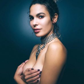 Nadine Velazquez covered topless