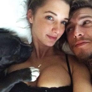 Alyssa Arce in bed with man