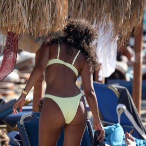 Leigh-Anne Pinnock ass in yellow bikini