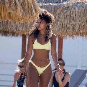 Leigh-Anne Pinnock yellow bikini