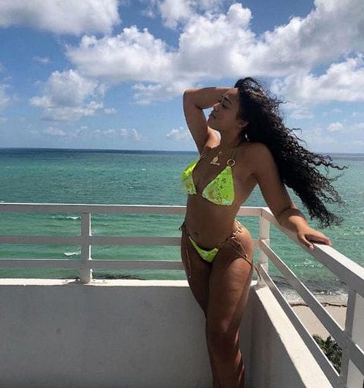 Jordyn Woods green bikini