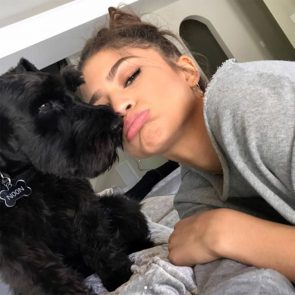 Zendaya hot with her dog