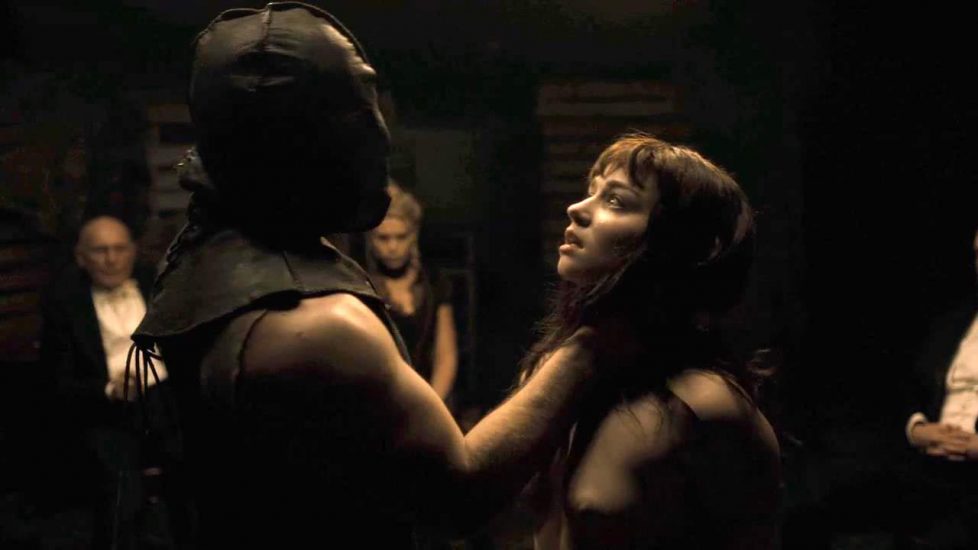 Jessica Barden choked by master