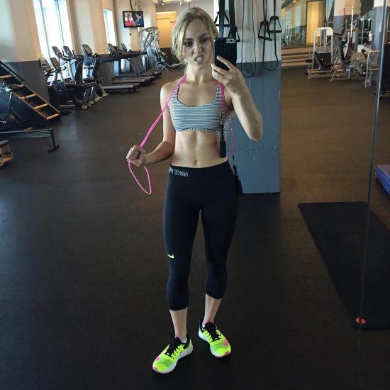 AnnaSophia Robb hot stomach after the training