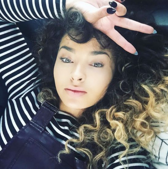 Ella Eyre sexy while lying