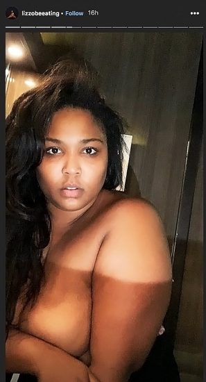 Lizzo topless selfie