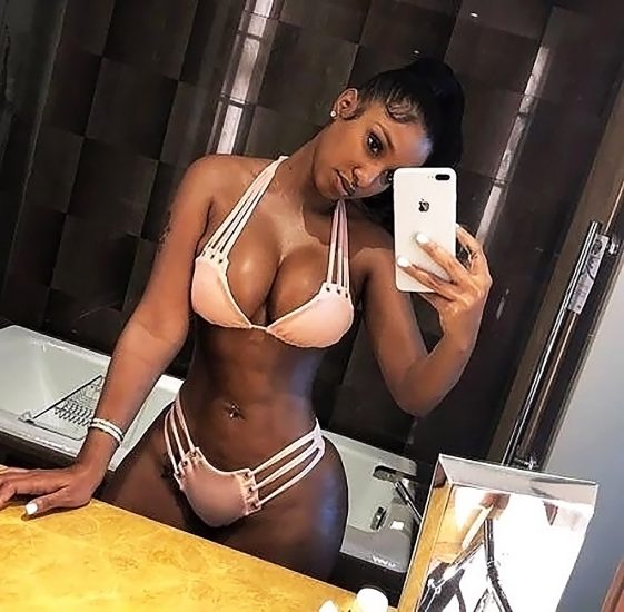 Bernice Burgos pink bikini