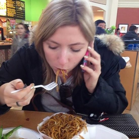 Annie Lederman eating