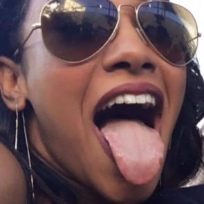 Candice Patton nude and tongue out