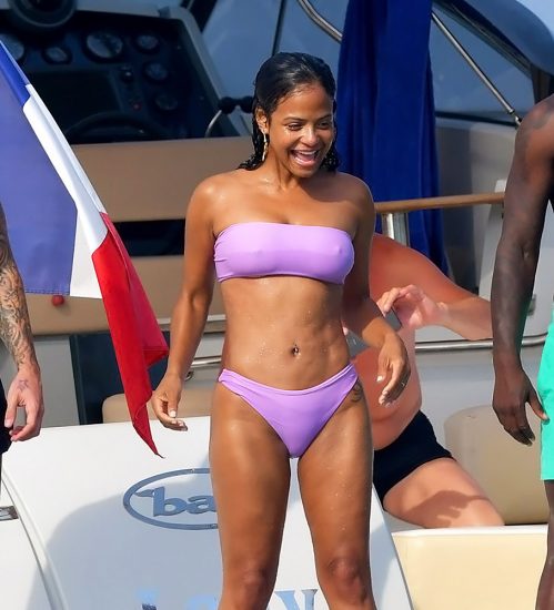 Christina Milian cameltoe in bikini